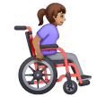 Woman In Manual Wheelchair Facing Right Emoji Samsung