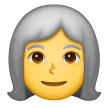 Woman White Hair Emoji Samsung