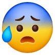 Anxious Face With Sweat Emoji Samsung