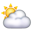 Sun Behind Cloud Emoji Samsung