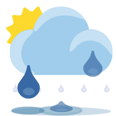 Sun Behind Rain Cloud Emoji Skype