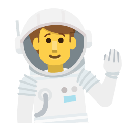 Man Astronaut Emoji Skype