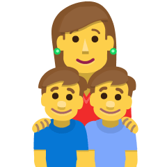 Family Woman Boy Boy Emoji Skype