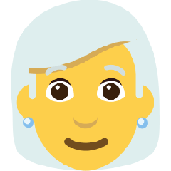 Woman White Hair Emoji Skype