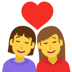 Couple With Heart Woman Woman Emoji Skype
