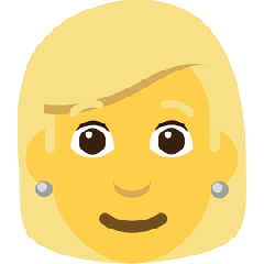 Woman Blond Hair Emoji Skype