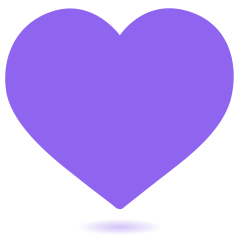 Purple Heart Emoji Skype