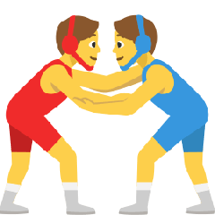 Men Wrestling Emoji Skype