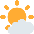 Sun Behind Small Cloud Emoji Twitter