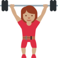 Woman Lifting Weights Emoji Twitter