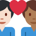 Couple With Heart Man Man Emoji Twitter