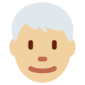 Man White Hair Emoji Twitter