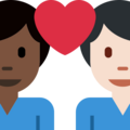 Couple With Heart Man Man Emoji Twitter