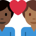Couple With Heart Man Man Emoji Twitter