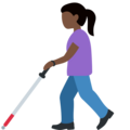 Woman With White Cane Emoji Twitter