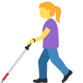 Woman With White Cane Emoji Twitter