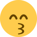 Kissing Face With Smiling Eyes Emoji Twitter