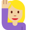 Woman Raising Hand Emoji Twitter