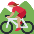 Woman Mountain Biking Emoji Twitter
