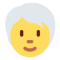 Person White Hair Emoji Twitter