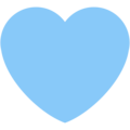 Light Blue Heart Emoji Twitter