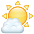 Sun Behind Small Cloud Emoji Whatsapp