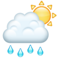 Sun Behind Rain Cloud Emoji Whatsapp