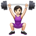 Woman Lifting Weights Emoji Whatsapp