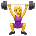 Woman Lifting Weights Emoji Whatsapp