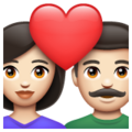 Couple With Heart Woman Man Emoji Whatsapp