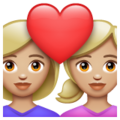 Couple With Heart Woman Woman Emoji Whatsapp