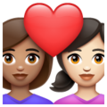 Couple With Heart Woman Woman Emoji Whatsapp