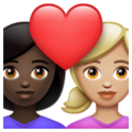 Couple With Heart Woman Woman Emoji Whatsapp