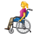 Woman In Manual Wheelchair Emoji Whatsapp