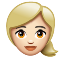 Woman Blond Hair Emoji Whatsapp