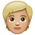 Person Blond Hair Emoji Whatsapp