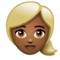 Woman Blond Hair Emoji Whatsapp