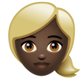 Woman Blond Hair Emoji Whatsapp