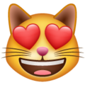Smiling Cat With Heart Eyes Emoji Whatsapp