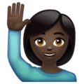 Woman Raising Hand Emoji Whatsapp