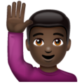 Man Raising Hand Emoji Whatsapp