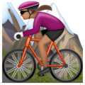 Woman Mountain Biking Emoji Whatsapp