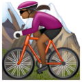 Woman Mountain Biking Emoji Whatsapp