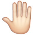 Raised Back Of Hand Emoji Whatsapp