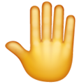 Raised Back Of Hand Emoji Whatsapp
