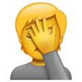 Person Facepalming Emoji Whatsapp
