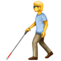 Person With White Cane Emoji Whatsapp