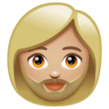 Woman Beard Emoji Whatsapp