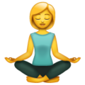 Woman In Lotus Position Emoji Whatsapp