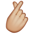 Hand With Index Finger And Thumb Crossed Emoji Whatsapp